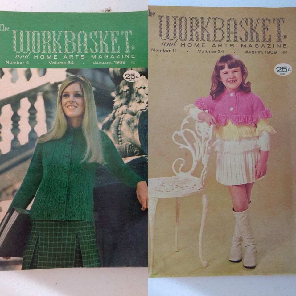 1969 2 Issues of The Workbasket Home &amp; Needlecraft  Booklets January &amp; A... - $2.97