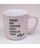 Teacher Mom Coffee Mug Eccolo 2020 Pink Tea Cup Maid, Friend, Nurse, Fri... - $198.97 MXN