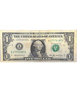 $1 One Dollar Bill 17774187, Unityville, PA ZIP: 17774 - £3.92 GBP