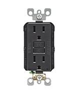 Leviton R04-GFNT1-0KE Receptacle, Black - $39.63 CAD