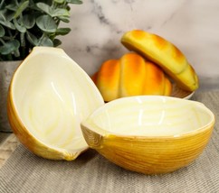 Ebros Yellow Onions Design Small Ceramic Serving Sauce Dipping Bowls Set of 2 - £16.05 GBP