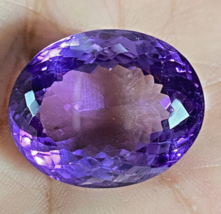 Purple facted loose oval shaped clean Amethyst gemstone 50.05crt @ Pakistan - $178.20