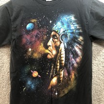 Native American Chief Smoking Shirt Adult S Fruit of the Loom Smoking in Space - £10.67 GBP