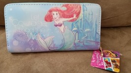 DISNEY LITTLE MERMAID ARIEL WALLET Brand New 7&quot; 8&quot; JAPAN TOREBA Courage ... - $855.14 MXN