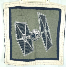 Star Wars Pottery Barn Kids Tie Fighter Quilted Pillow Sham Embroidered ... - $38.54