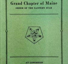 Order Of The Eastern Star 1936 Masonic Maine Grand Chapter Vol XIV PB Bo... - £55.05 GBP
