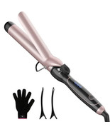 MiroPure Curling Iron 1 1/4 Inch Curling Wand With glove hairpin Instant... - £17.59 GBP