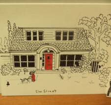 Elm Street House Ink Rendering Greeting Card - €8,52 EUR
