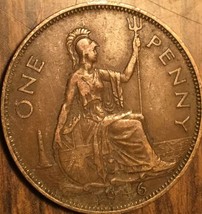 1946 Uk Gb Great Britain One Penny Coin - £1.38 GBP