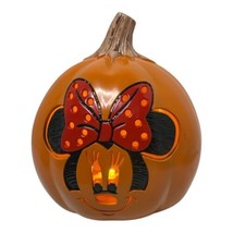 Disney Halloween Minnie Mouse Jack O Lantern Light Up Pumpkin Home Decoration - $18.70