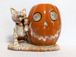 Yankee Candle Boney Cat p6 Votive Holder Halloween Figurine Decor 1293467 - £21.13 GBP