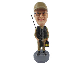 Custom Bobblehead Hunter With His Rifle And Bag - Sports &amp; Hobbies Hunting &amp; Out - £70.38 GBP