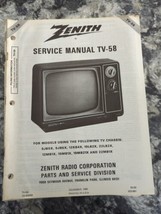 1979 Zenith TV-58 Television Service Manual - $9.90