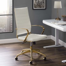 Jive Gold Stainless Steel Highback Office Chair Gold White EEI-3417-GLD-WHI - £250.92 GBP