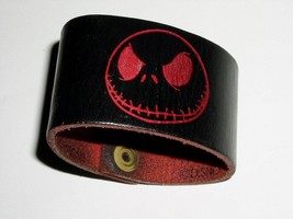 Nightmare Before Christmas Leather Bracelet Vintage Touchstone Jack Skel... - $34.99