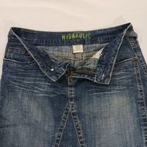 Hydraulic RN#99678 Women's Blue Cotton Stretch Denim Frayed Skirt Size 13/14 image 10
