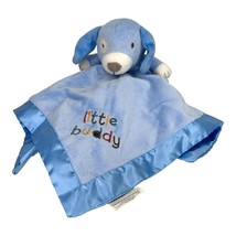 Stepping Stones Blue Little Buddy Puppy Dog Baby Lovey Security Satin Back - £19.87 GBP