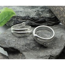 Cute Real Sterling Silver Toe Rings Indian Handmade bichia Pair foot ring - £24.92 GBP