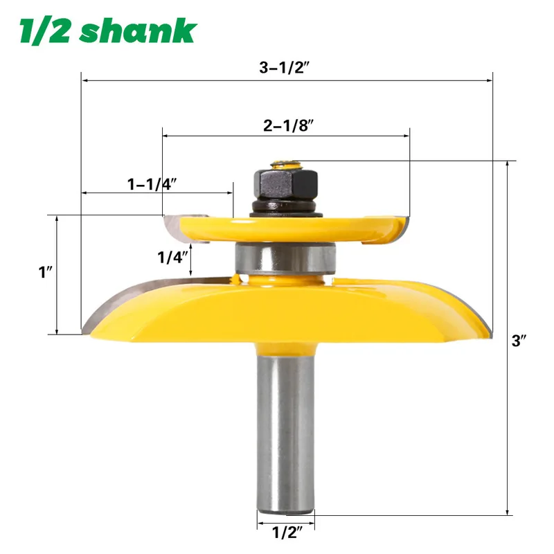 1Pcs 12mm 1/2 Shank Cabinet Door Panel  Router Bits Tenon Cutter Carbide... - $279.06