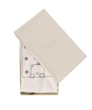 ALETTA Baby Blanket Soft 100% Cotton White Size 33&quot; X 30&quot; RL33115 - £190.89 GBP