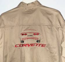 Corvette Shirt C 5 Button Down Embroidered Graphics Double Sided Mens LARGE VTG - $61.77