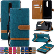 For Nokia 1.3 5.3 7.2 3.2 Canvas Wallet Magnetic Flip Leather Case  Cover - £40.03 GBP