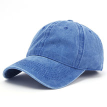 HOT Light Blue Dyed Washed Retro Cotton  Plain Polo Baseball Ball Cap Ha... - £12.42 GBP