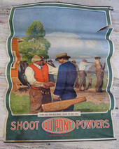 Dupont Powder advertising poster antique 1915 N C Wyeth trap shooting art - £1,269.71 GBP