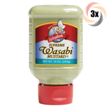 3x Bottles Woeber's Supreme Wasabi Mustard Sauce  | 10oz | Fast Shipping - £17.53 GBP