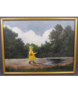 Original Oil Painting 8x6 &quot;READY FOR RAIN&quot; New Frame Signed Pat Keely 19... - £15.57 GBP