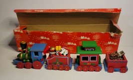 Enesco wooden Vintage Christmas Train in Original Box - £44.77 GBP