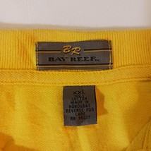 BR Bay Reef Men's Yellow Cotton Short Sleeve Collar Polo Shirt Size 2XL image 3