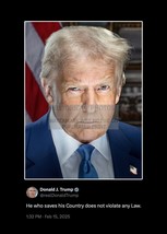 PRESIDENT DONALD TRUMP &quot;HE WHO SAVES HIS COUNTRY&quot; QUOTE POST 5X7 PHOTO - $9.49