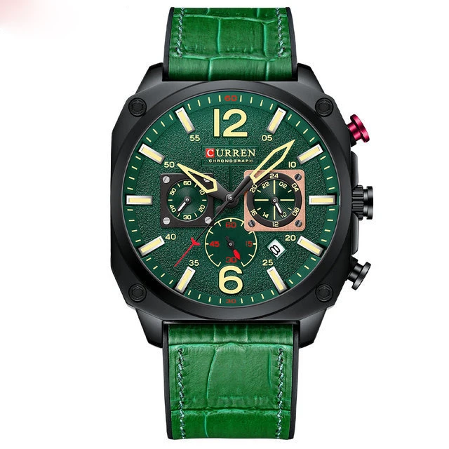 Men&#39;s Top Brand Fashion Casual Sports Genuine Leather Watch Luminous Han... - $36.31