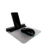 Compact Wood and Felt Mouse Pad with Phone Stand, Unique Nerdy Desktop A... - $22.00