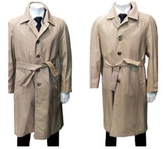 Raincoat Man double face Size 46 Vintage Tweed New Classic handcrafted Ita - £132.55 GBP