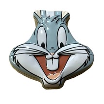 Bugs Bunny Head Tin Dish With Lid Gray 8 x 8 in Metal - £7.39 GBP