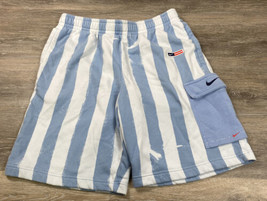 Nike Sportswear Club  Fleece Shorts Blue White Colors Size Medium DM7953-436 - £21.48 GBP