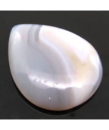 83.1Ct Natural Picture Blue Boswan Agate Pear Cabochon Gemstone - $23.75
