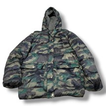 Forever 21 Jacket Size Small Puffer Jacket Full Zip Up Button Up Camouflage Camo - £28.15 GBP