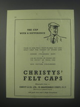 1954 Christys&#39; Felt Caps Ad - The cap with a difference - $18.49