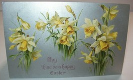 Easter Postcard Vintage Salesman Sample Whitten &amp; Dennison Lily Flowers Original - £11.55 GBP