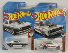 Lot of 2 x &quot; Muscle Mania &quot;  Hot Wheels &#39;68 Copo Camaro 2017 &#39;68 Dodge D... - $12.75