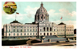 State Capital Building St Paul Minnesota Street View  Postcard Unposted - £3.90 GBP