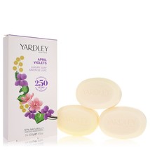 April Violets Perfume By Yardley London 3 x 3.5 oz Soap - $30.81