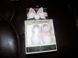 Laura Ashley Easter Bunny Baby 2 Pc. Socks &amp; Head Wrap/Headband 0/12 Months NEW - £16.92 GBP