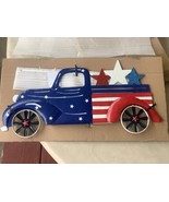 Hand-Painted Patriotic Americana Truck Spinner Garden Stake - £71.20 GBP