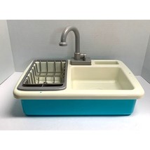 Kitchen Sink Toy Pretend Hard Plastic Drainer Running Water Play Faucet Detachab - £23.73 GBP