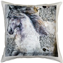 The Love of Horses Stallion 17x17 Throw Pillow, with Polyfill Insert - £39.50 GBP