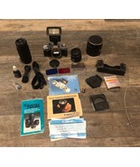 Vtg Large Lot Canon AV-1 SLR 35mm Film Camera 80-200 ,28 mm Focal Lens M... - $171.50